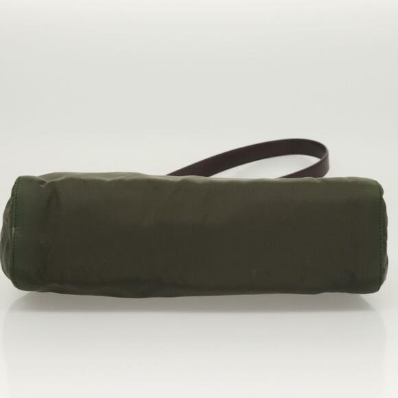 PRADA Shoulder Bag Nylon Khaki Silver - Picture 9 of 12